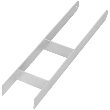 Base per colonna a forma di H per incassamento, staffa, ancoraggio in acciaio zincato, 140 mm