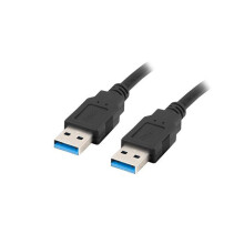 Cable USB 3.0 Lanberg AM-AM de 1 m, color negro.