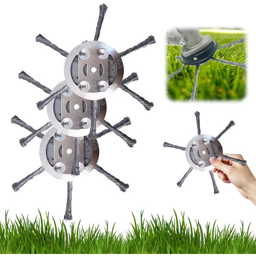(6 Blade, -) 1 tête coupe-herbe, 3 lames