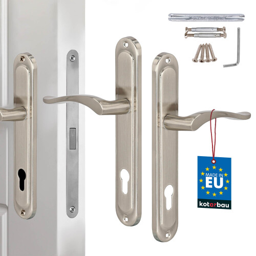 Dørgreb Lang Plade til Cylinderindsats Classic Satin 90