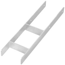 Base per colonna a forma di H per incassamento, staffa, ancoraggio in acciaio zincato, 150 mm