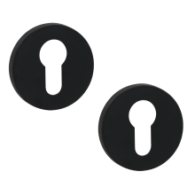 Inserti per rosette rotonde per maniglie interne per porte MALAGA Nero opaco