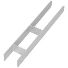 Base per colonna a forma di H per incassamento, staffa, ancoraggio in acciaio zincato, 100 mm