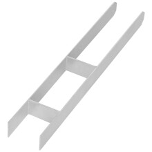 Base per colonna a forma di H per incassamento, staffa, ancoraggio in acciaio zincato, 90 mm