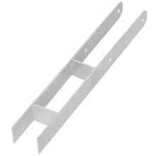 Base per colonna a forma di H per incassamento, staffa, ancoraggio in acciaio zincato, 70 mm