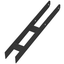 Base per palo a H KOTARBAU per installazione a parete, staffa, ancoraggio, acciaio zincato, verniciato a polvere, nero, 70 mm