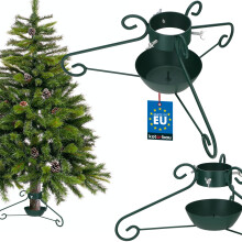 Support de sapin de Noël en métal KOTARBAU avec réservoir d'eau, emballé, décoratif, vert, 52 x 23 cm