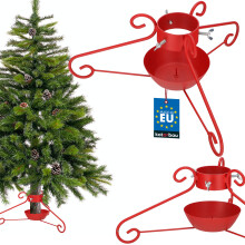 Support de sapin de Noël en métal KOTARBAU avec réservoir d'eau, emballé, décoratif, rouge, 52 x 23 cm