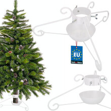 Support de sapin de Noël en métal KOTARBAU avec réservoir d'eau, emballé, décoratif, blanc, 52 x 23 cm
