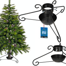 Support de sapin de Noël en métal KOTARBAU avec réservoir d'eau, finition patinée décorative, 52 x 23 cm