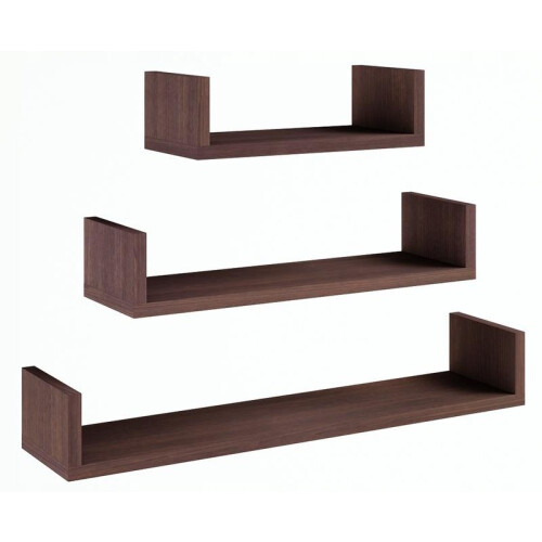 EX3 Großes Hängeregal, Wenge, 3er-Set