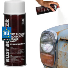 Rozsdagátló spray fém kerítésekhez és kapukhoz, védőfehér RAL 9010, 400 ml