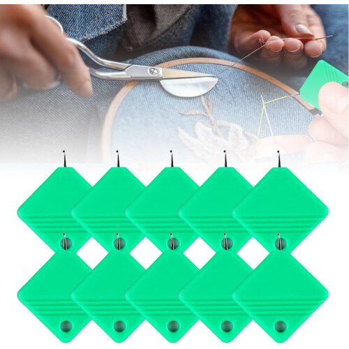 (10Pcs-Green, -) 1 enfile-aiguille, bleu clair