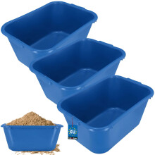 KOTARBAU Téglalap alakú kerti építőkonténer, habarcstartály, 55 l, kék, 3 darabos készlet