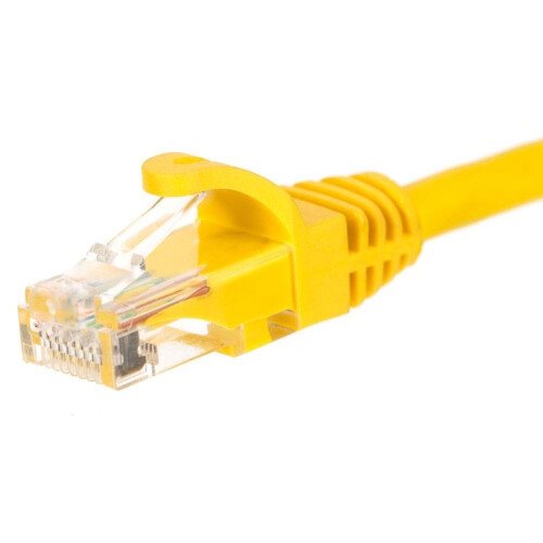 Patchkabel RJ45, Netrack støbt dæksel, kat. 5e UTP, 2m gul