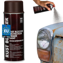 Rozsdagátló spray fém kerítésekhez és kapukhoz, védőbarna RAL 8017 400