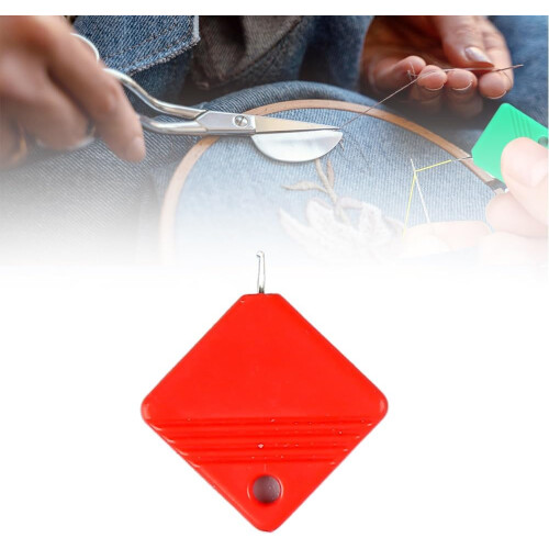 (1Pcs-Red, -) Automatic Sewing Needle Threader, Quick-Loop Device Light Blue