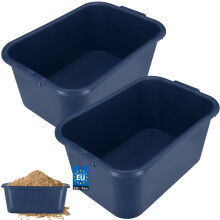 KOTARBAU Téglalap alakú kerti építőkonténer, habarcstartály, 45 l, sötétkék, 2 darabos készlet