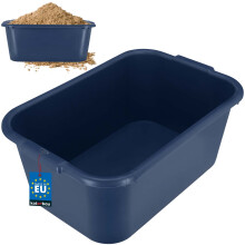 Téglalap alakú kerti építőkonténer, habarcstároló, 45 l, sötétkék