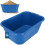 Rechteckiger Gartenbaucontainer, Mörtelbehälter, 55 l, blau 1