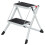 (White) 2-Step Ladder, Folding Ladder, Safety Lock, Space-Saving Storage, Folding Stools, 2-Step with a Double-Sided Design, 1