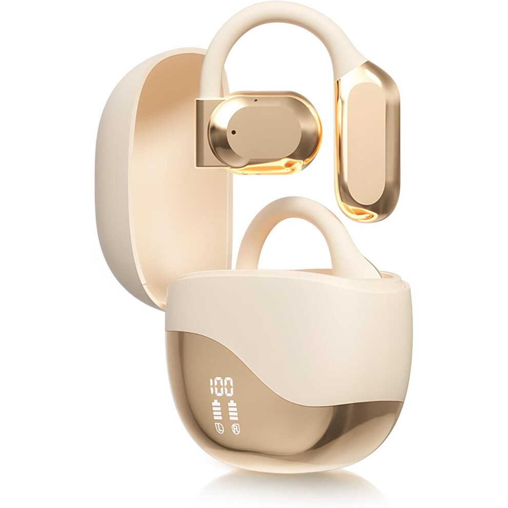 (, -) 2025 Ai Translation Wireless Earbuds, Noise Cancelling Beige 5437706960904