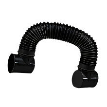 90 Degree Turn Appliance Discharge Hose Having Reinforced-Black