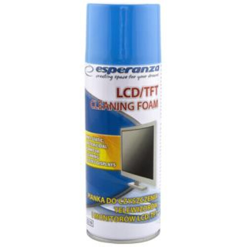 Espuma limpiadora para monitores LCD/TFT Esperanza, 400 ml.
