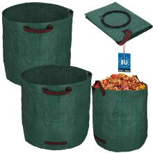 Gartenkorb für Laub und Gras, rund, faltbar, 270 l, 2er-Set