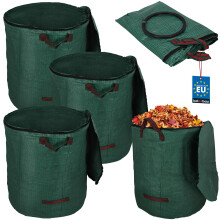 KOTARBAU Gartenkorb für Laub und Gras, rund, faltbar, mit Reißverschluss, 272 l, 3er-Set