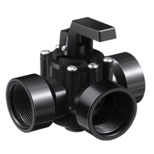 3 Way Swimming Pool Diverter Valve Replacement Positive Seal Pool Valve for Pools and Spas(Black,1.5 Inches)