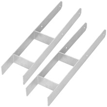 KOTARBAU H-oszlop talp beágyazó konzolhoz horganyzott acél dübel 120 mm 2 darabos készlet