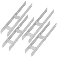 KOTARBAU H-oszlop alap beágyazáshoz, konzol, horganyzott acél horgony, 80 MM, 4 darabos készlet