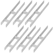 KOTARBAU H-oszlop alap falba építhető, konzol, horganyzott acél dübel, 80 MM, 6 darabos készlet