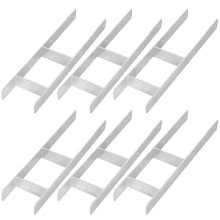 KOTARBAU H-oszlop alap falba építhető, konzol, horganyzott acél dübel, 150 MM, 6 darabos készlet