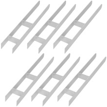 Base per colonna a H KOTARBAU per installazione a parete, staffa di ancoraggio in acciaio zincato da 90 mm, set da 6 pezzi