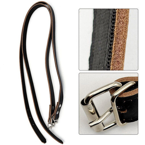 2 Pcs Adjustable Double Leather Stirrup Leathers, English Saddle Equestrian Accessories