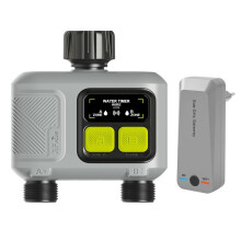 2 Zone WiFi Water Timer App Control Garden Auto Irrigation Watering System Rain Delay with Gateway EU Plug