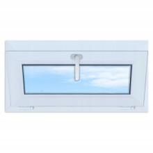 Hvidt PVC-vindue, vipbart, 80x40, nyt, 800x400, tophængt, dobbeltlagsglas