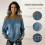 (Dark Blue, Medium) Top de mezclilla sin mangas, ajustable 4