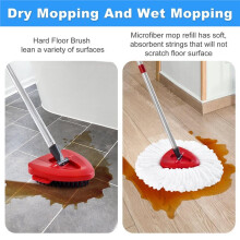 Pour le Système EasyWring 1 Tank, Sec et Humide pour Nettoyer les Sols Durs, 6 Têtes de Balai