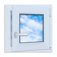 PVC-Fenster weiß 50x50 cm RECHTS neu 500x500 mm Dreh-Kipp-Doppelverglasung