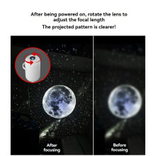 USB Projector Night Light 360 Degree Rotation Desk Lamp Rechargeable Moon Star Projector Lamp Romantic Bedroom Decor