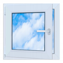 PVC-Fenster weiß 60x60 LINKS neu 600x600 mm Dreh-Kipp-Funktion RU Doppelverglasung