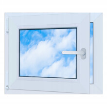PVC-Fenster weiß 60x50 LINKS neu 600x500 mm Dreh-Kipp-Funktion RU Doppelverglasung