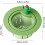 (Green, -) Passoire cactus, vert, cuisine, 2 pièces 8