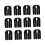 Elastic Therapeutic Tape 12 Sheets Pack Muscle Support-Black 1