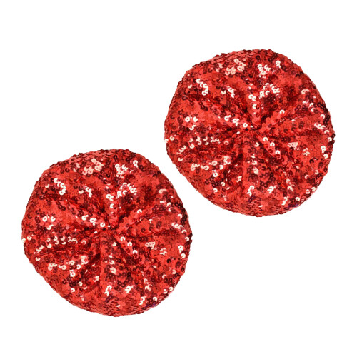 Modieuze decoratieve baretmuts, set van 2 opvallende-Rood