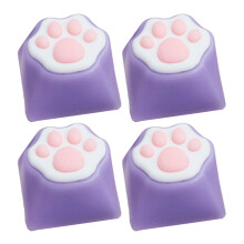 3D Profile Cute CatPaw Keycap Mechanical Keyboards-Dark purpl