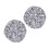 2 Pcs Dazzling Decorated Beret Cap Theater Display-Silver 1